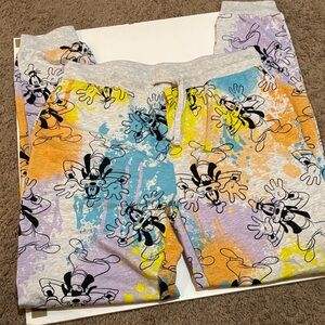 Disney Gray and Multicolor Cartoon Print Joggers